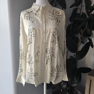 ZARA Beaded Silk-Feel Blouse – Size M (New With Tags)
